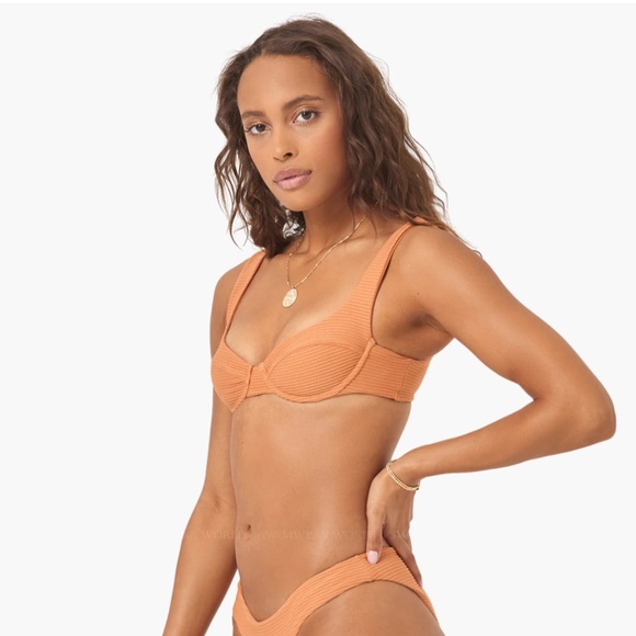 NWT L*SPACE Swim Nikita Top - Medium - Picture 3 of 3